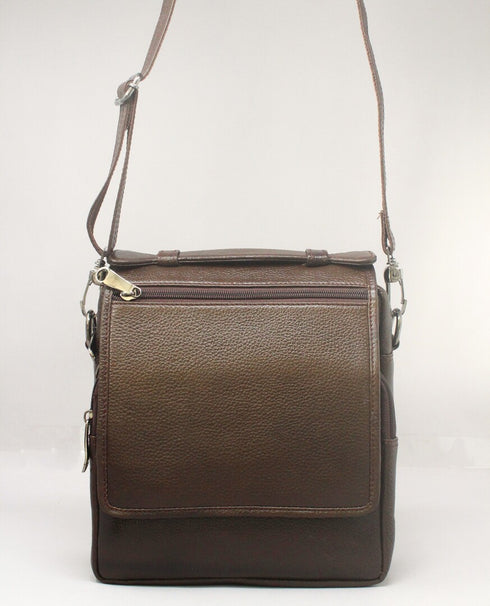 Viaggio Rank Genuine Leather Brown Sling Bag